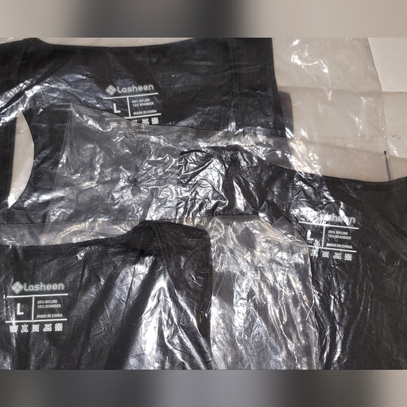 Lasheen sleeveless zippered vest  scuba fabric type small n Large - Picture 5 of 9